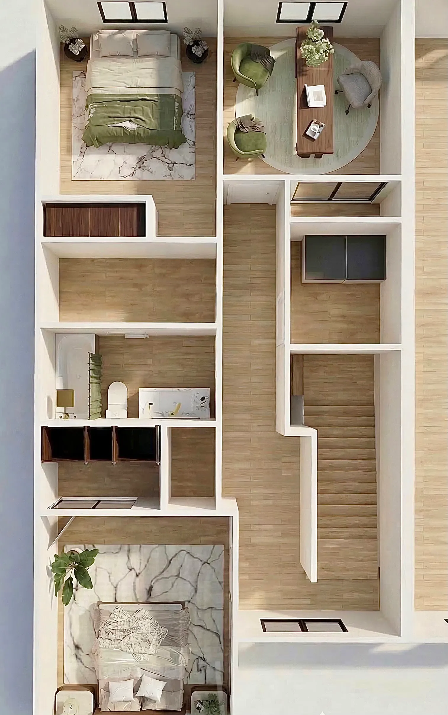 Tyndall Evergreen Townhomes 3 Bed · 2nd Floor floor plan
